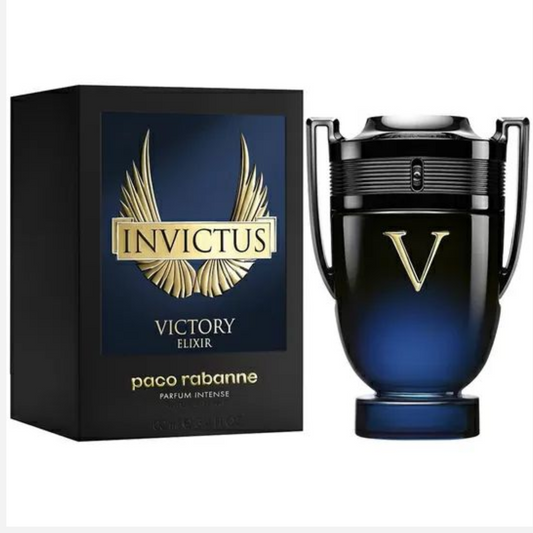 Perfume Invictus Victory Elixir 100 ml aroma dulce, especiado y poderoso para hombres decididos, con frasco oscuro y diseño moderno.