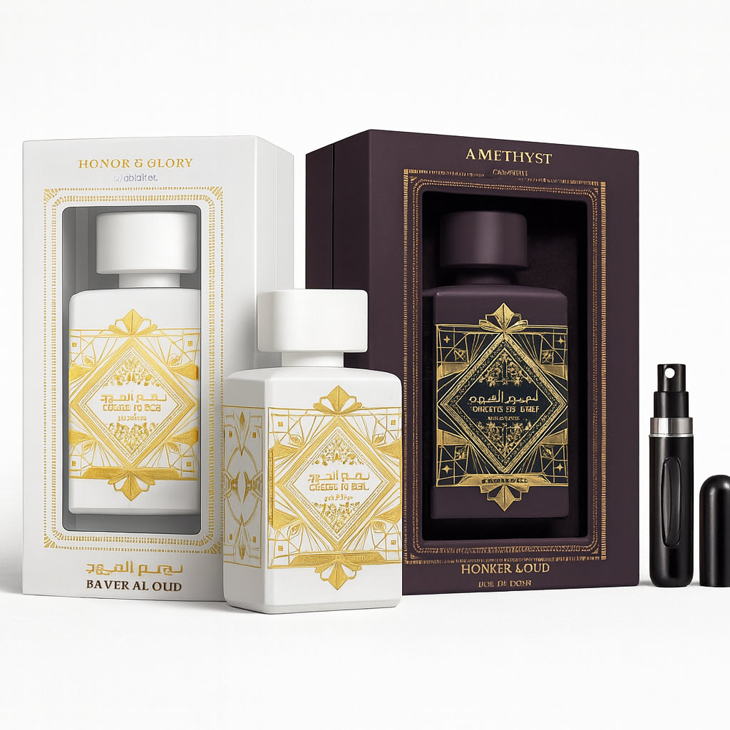 Par de perfumes lattafa blanco y marron