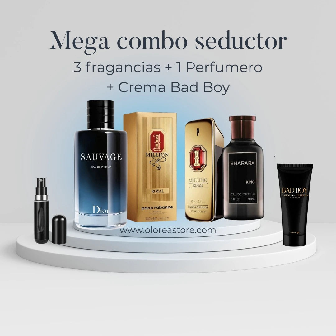 Fragancias únicas para hombres seductores. Un combo creado para esos hombres que quieren oler bien